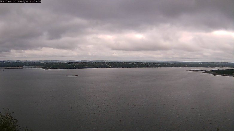 Lake Travis webcam, October 31, 2015 10:10 AM CT