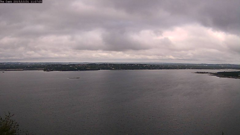 Lake Travis webcam, October 31, 2015 10:15 AM CT