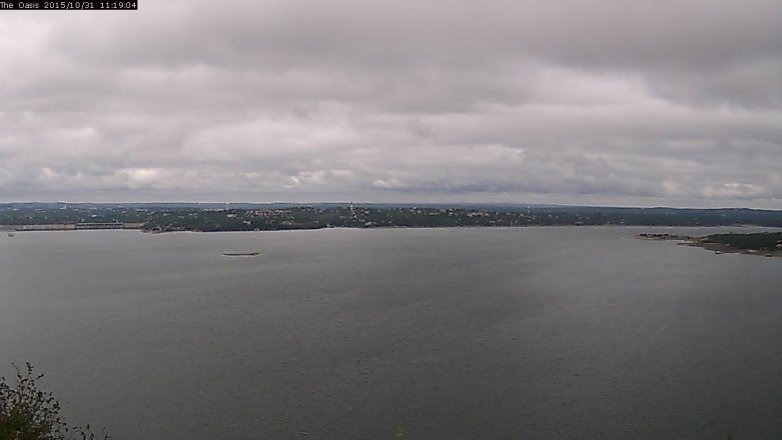 Lake Travis webcam, October 31, 2015 10:25 AM CT