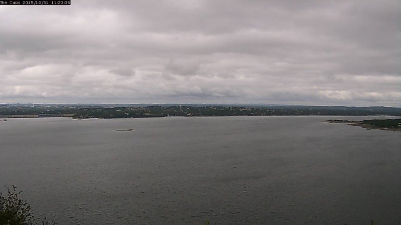 Lake Travis webcam, October 31, 2015 10:30 AM CT