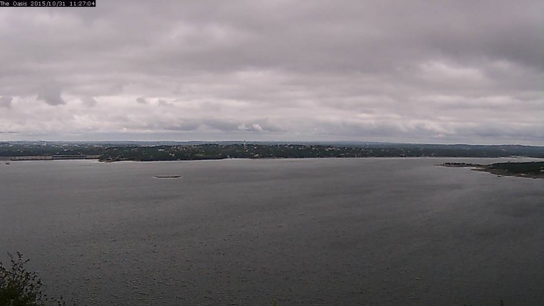 Lake Travis webcam, October 31, 2015 10:35 AM CT