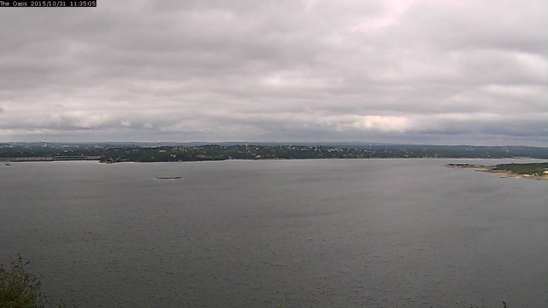 Lake Travis webcam, October 31, 2015 10:40 AM CT
