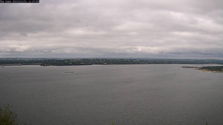 Lake Travis webcam, October 31, 2015 10:45 AM CT