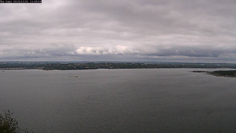 Lake Travis webcam, October 31, 2015 10:50 AM CT