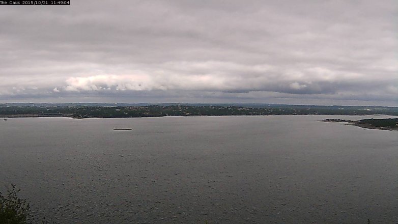 Lake Travis webcam, October 31, 2015 10:55 AM CT