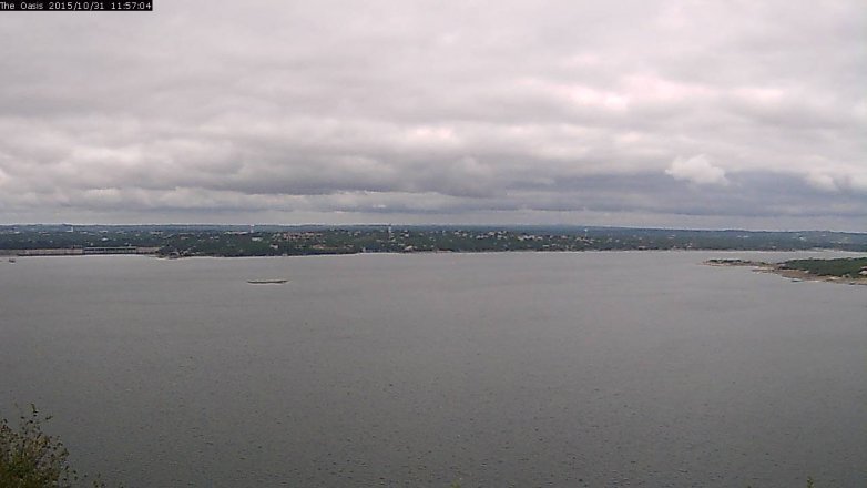 Lake Travis webcam, October 31, 2015 11:05 AM CT