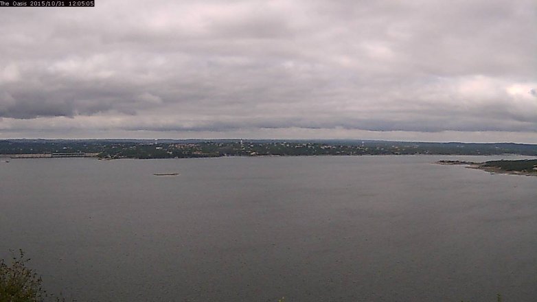 Lake Travis webcam, October 31, 2015 11:10 AM CT