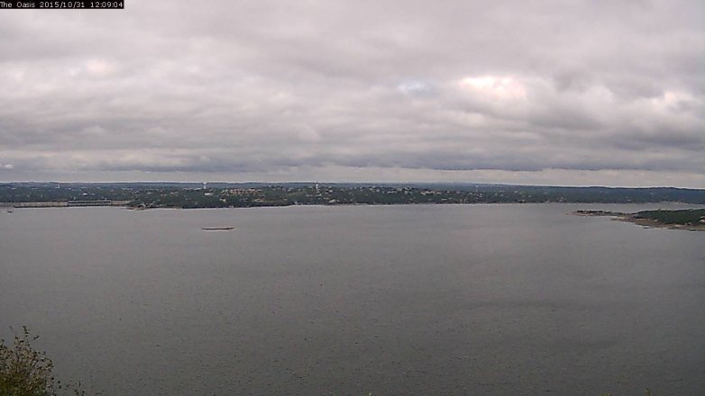 Lake Travis webcam, October 31, 2015 11:15 AM CT