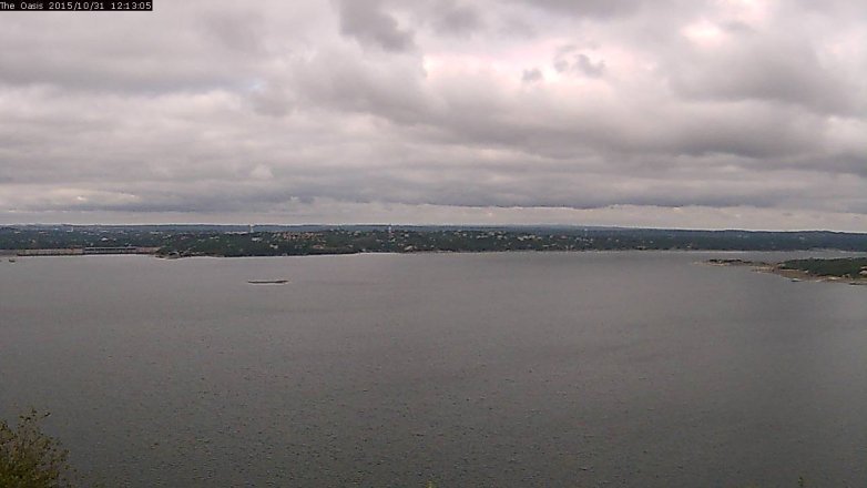 Lake Travis webcam, October 31, 2015 11:20 AM CT