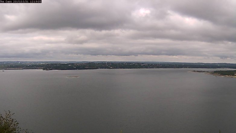 Lake Travis webcam, October 31, 2015 11:25 AM CT