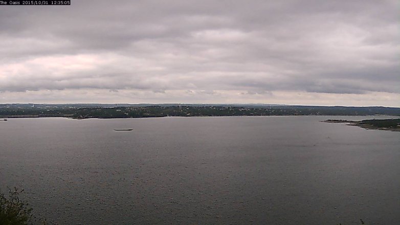 Lake Travis webcam, October 31, 2015 11:40 AM CT