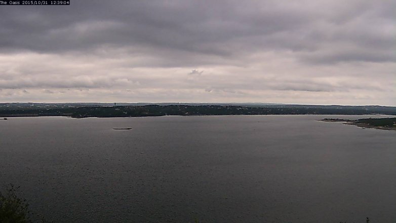 Lake Travis webcam, October 31, 2015 11:45 AM CT