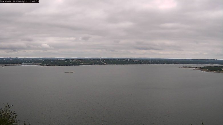Lake Travis webcam, October 31, 2015 11:50 AM CT