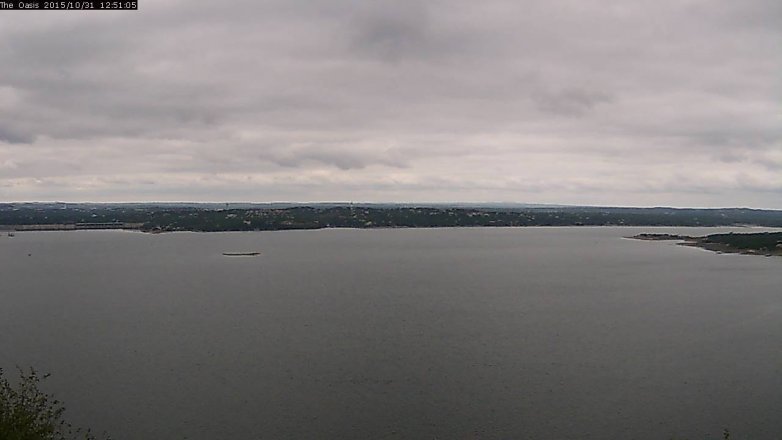 Lake Travis webcam, October 31, 2015 12:00 PM CT