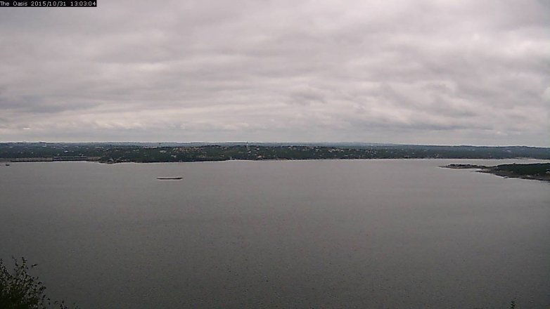 Lake Travis webcam, October 31, 2015 12:10 PM CT
