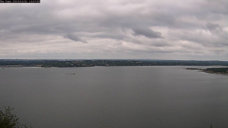 Lake Travis webcam, October 31, 2015 12:15 PM CT