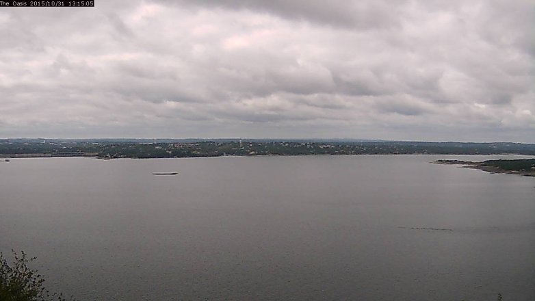 Lake Travis webcam, October 31, 2015 12:20 PM CT