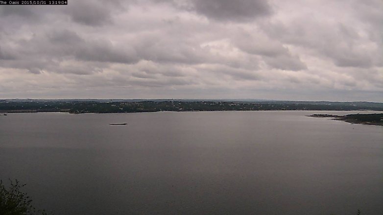 Lake Travis webcam, October 31, 2015 12:25 PM CT