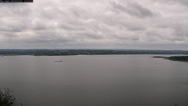 Lake Travis webcam, October 31, 2015 12:30 PM CT