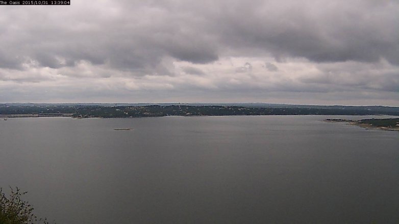Lake Travis webcam, October 31, 2015 12:45 PM CT