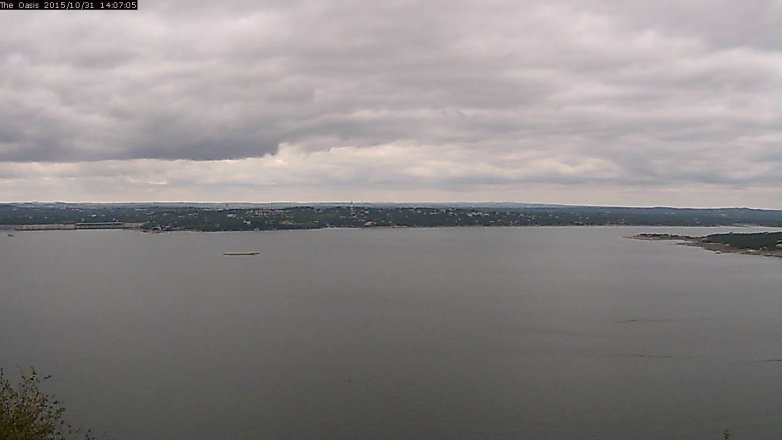 Lake Travis webcam, October 31, 2015 1:15 PM CT