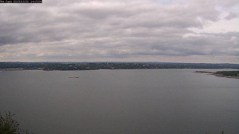 Lake Travis webcam, October 31, 2015 1:20 PM CT