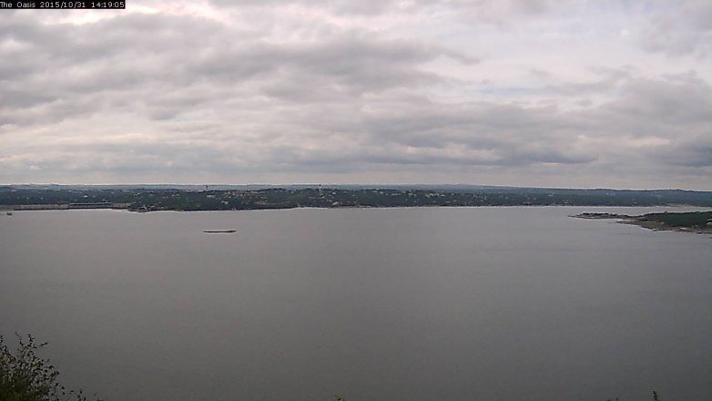 Lake Travis webcam, October 31, 2015 1:25 PM CT