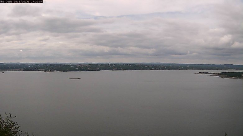 Lake Travis webcam, October 31, 2015 1:30 PM CT