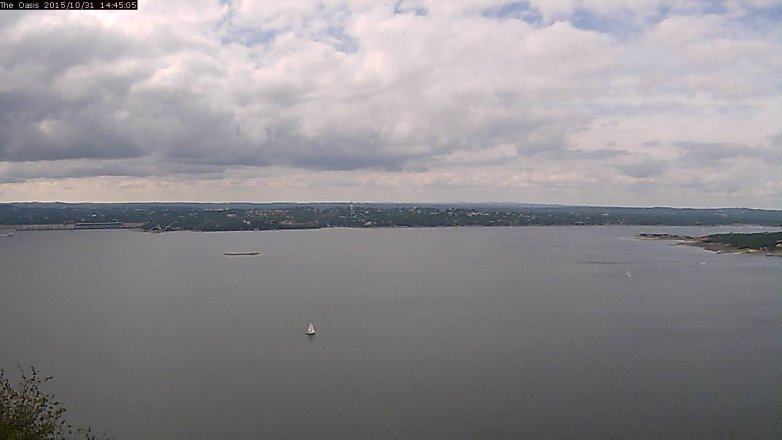 Lake Travis webcam, October 31, 2015 1:50 PM CT