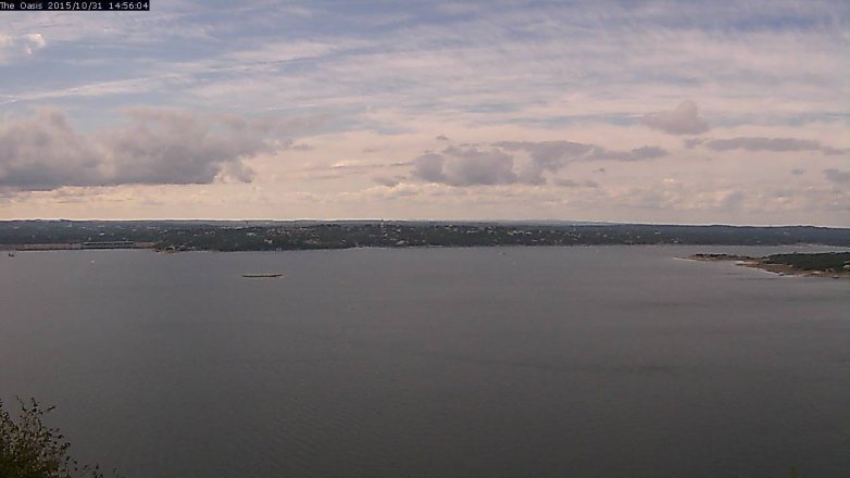 Lake Travis webcam, October 31, 2015 2:05 PM CT