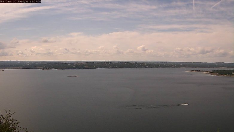 Lake Travis webcam, October 31, 2015 2:15 PM CT