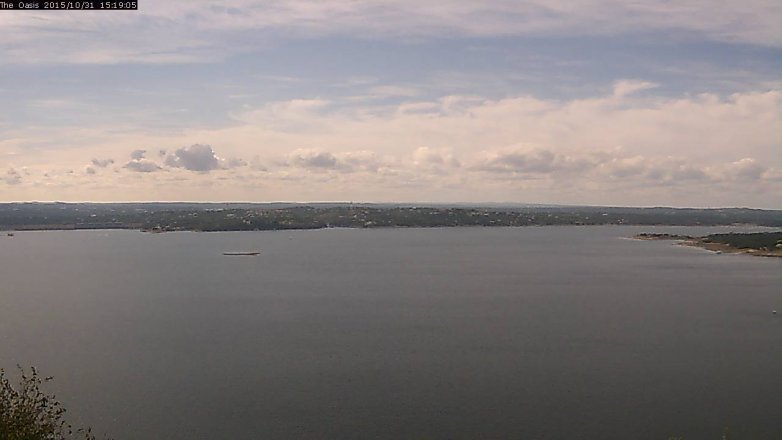 Lake Travis webcam, October 31, 2015 2:25 PM CT