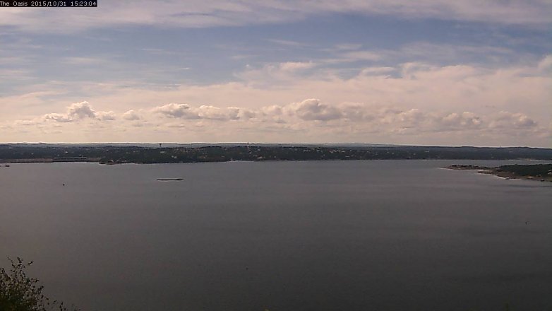 Lake Travis webcam, October 31, 2015 2:30 PM CT