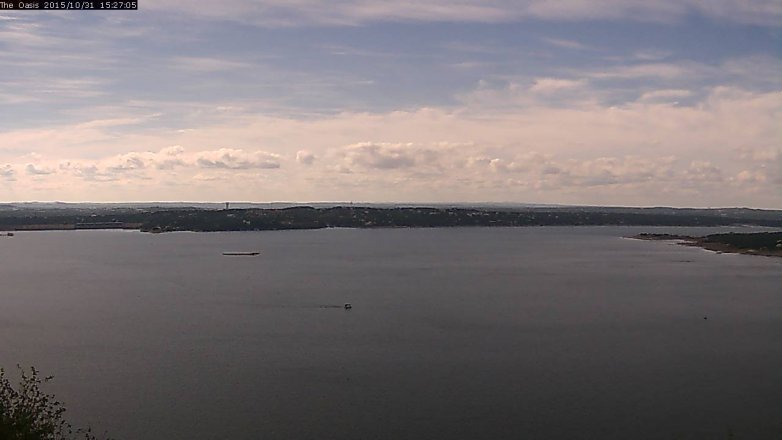 Lake Travis webcam, October 31, 2015 2:35 PM CT