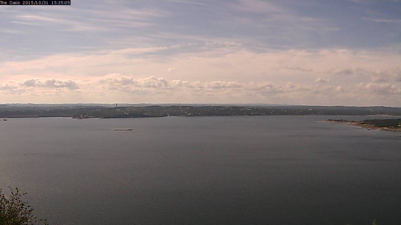 Lake Travis webcam, October 31, 2015 2:40 PM CT