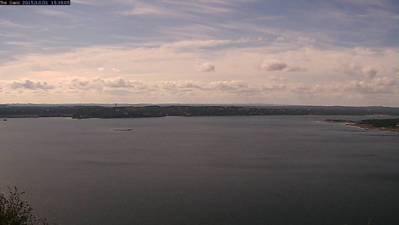 Lake Travis webcam, October 31, 2015 2:45 PM CT