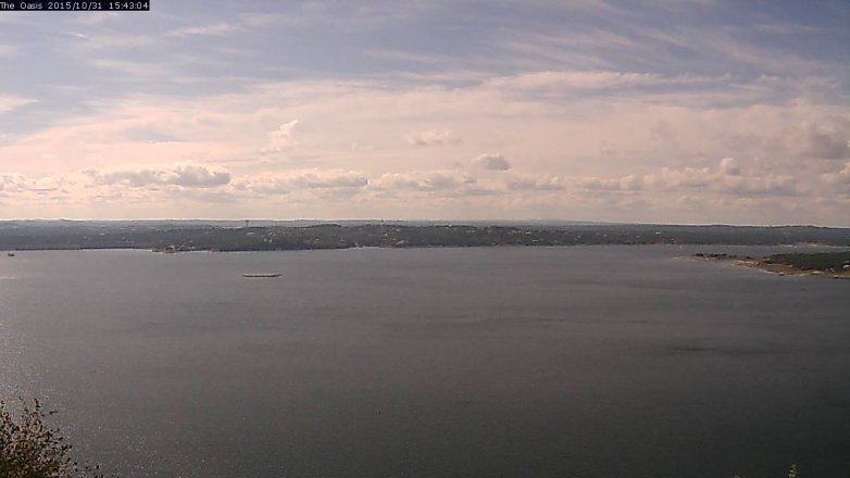 Lake Travis webcam, October 31, 2015 2:50 PM CT