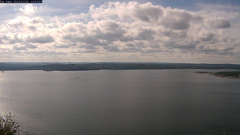 Lake Travis webcam, October 31, 2015 3:10 PM CT