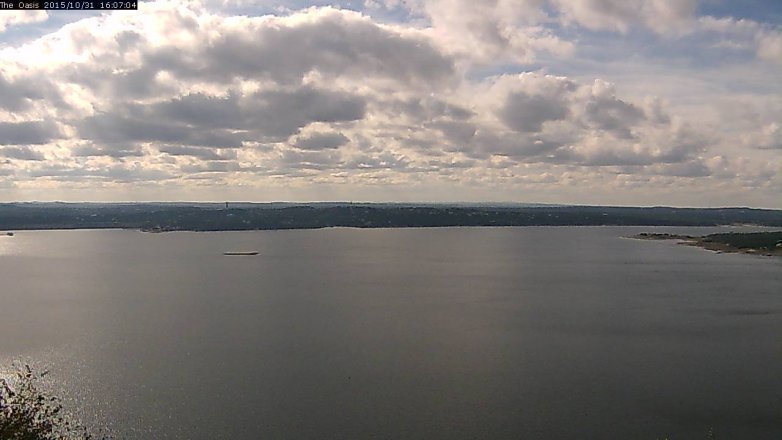 Lake Travis webcam, October 31, 2015 3:15 PM CT