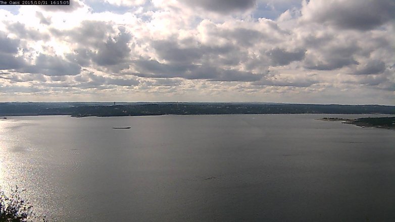 Lake Travis webcam, October 31, 2015 3:20 PM CT