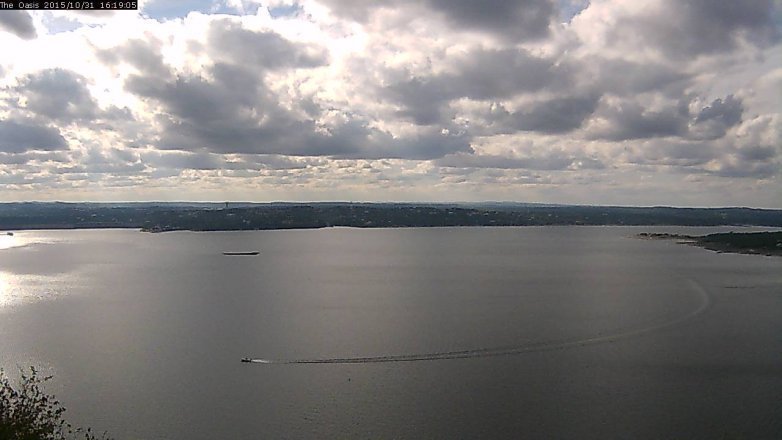 Lake Travis webcam, October 31, 2015 3:25 PM CT