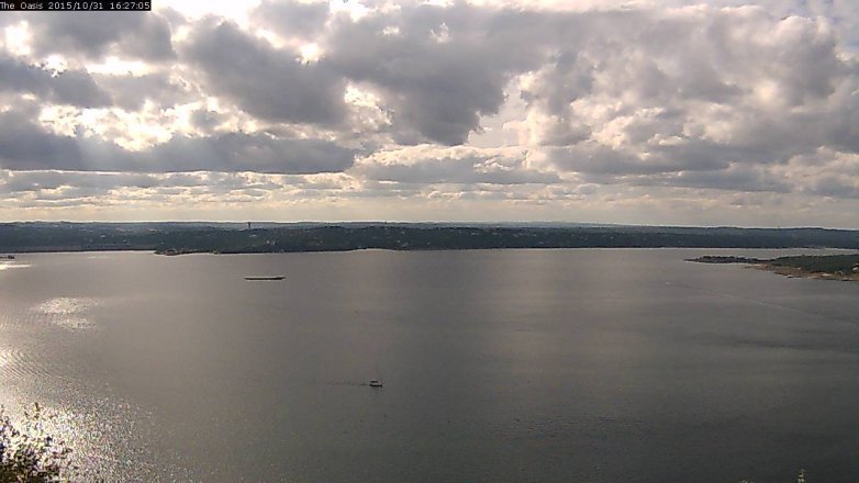 Lake Travis webcam, October 31, 2015 3:35 PM CT