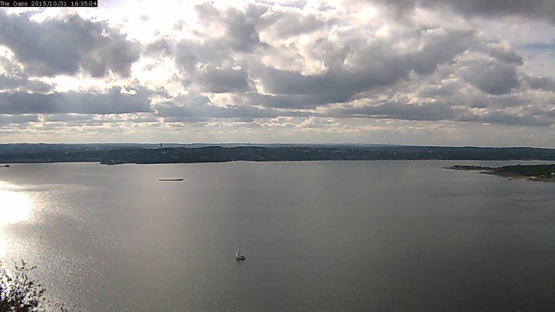 Lake Travis webcam, October 31, 2015 3:40 PM CT