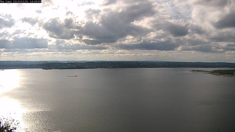 Lake Travis webcam, October 31, 2015 3:45 PM CT