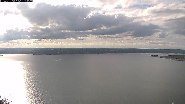 Lake Travis webcam, October 31, 2015 4:05 PM CT
