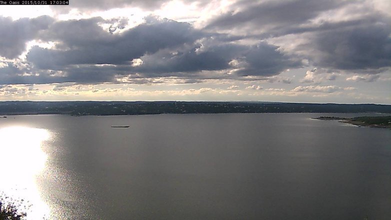 Lake Travis webcam, October 31, 2015 4:10 PM CT