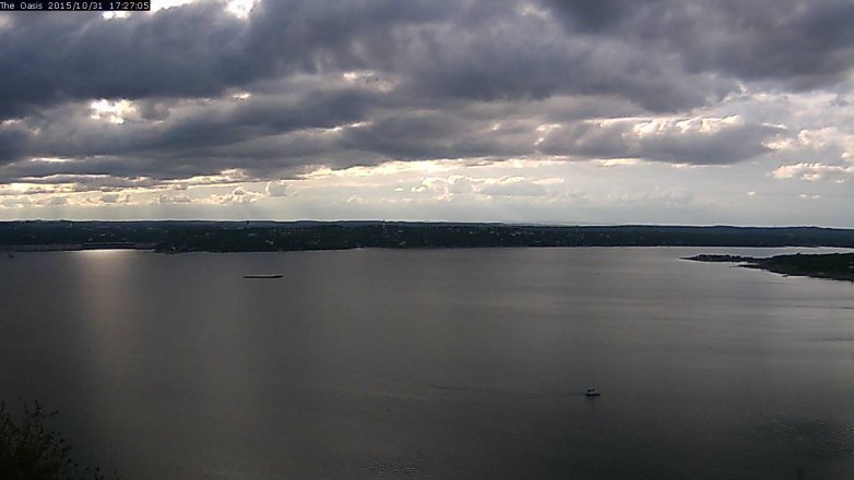 Lake Travis webcam, October 31, 2015 4:35 PM CT