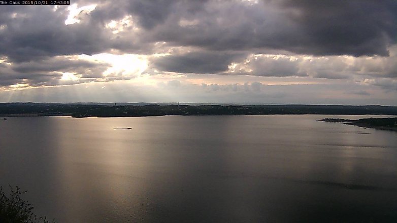 Lake Travis webcam, October 31, 2015 4:50 PM CT