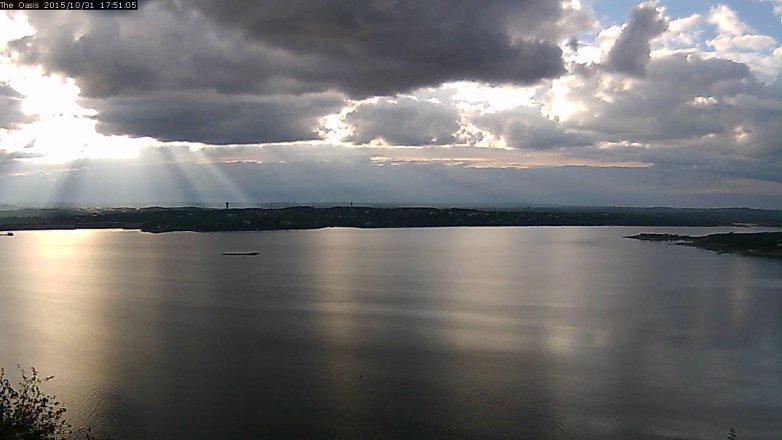 Lake Travis webcam, October 31, 2015 4:55 PM CT