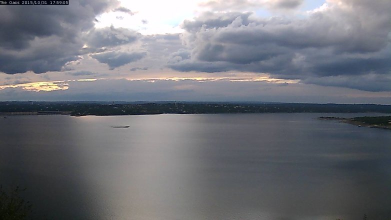 Lake Travis webcam, October 31, 2015 5:05 PM CT